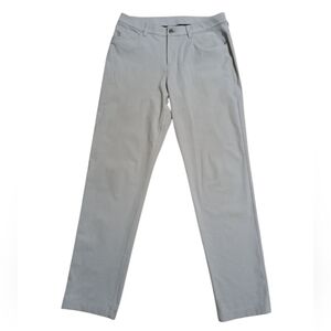 Lululemon Athletica Womem's Gray Chino Lightweight Pants Flat Front Size…